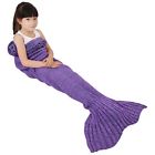 Synchkg102803 Masall Kids Mermaid Tail Blanket Knitted Crochet Quilt 614591199892