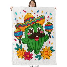 Blzjd051023044 Tadccn Cactus Blanket Soft Cozy Flannel Throw Blankets Cute Mexican Plant With Somb