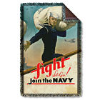 Na118-t Tapestry " Sublimation Blanket 60 Lets Woven Navy 36 Throw Fight