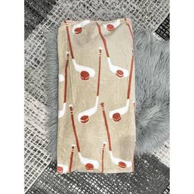 Target 198101203922 Ultra Soft Plush Tan Hockey Stick Styled Throw Blanket 48 Inch X60