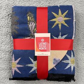 Target Latino Throwblanket Rbc 01 Throw Blanket 50x60 Blue Birds Flowers Heritage Month Woven New