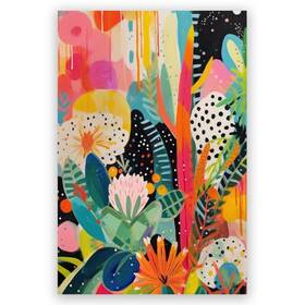Tcnbzydkij 844465329168 Maximalist Graffiti Abstract Floral Poster - Colorful Botanical Wa