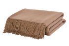 Tcyn4m15x18-cm Fibre By Auskin Basket Weave Camel Hair Woven Throw
