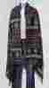 Td-n-sp-ts-2752 Tribal Designs By Neela Yak Wool Shawl Throw-handloomed In Nepal-reversible-black Purple Red Beige Gold
