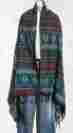 Td-n-sp-ts-5087 Tribal Designs By Neela Yak Wool Shawl Throw-handloomed In Nepal-reversible-turq Gold Blk Beige Red Grn