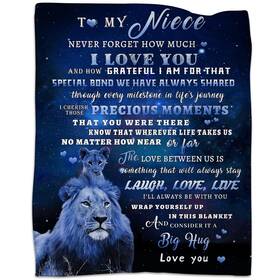 Tgruihm 649762096274 50 Inch X60 Niece Blanket Gift Lion Design From Aunt Birthday Or Valentine