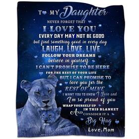 Tgruihm 754932837547 Lion Blanket For My Daughter Gift From Mom Flannel Throw 50 Inch X60
