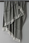 Th0317 Rizzy Home Cotton Herringbone Throw In Grey Color 844353645910