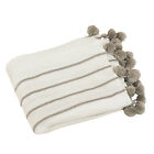Th332.i5060 Saro Pompon Design Throw
