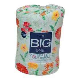 The Big One 400195287550 Oversized Plush Throw Blanket 5ftx6ft Floral Spring Flowers