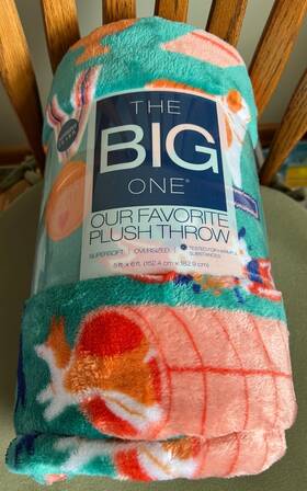 The Big One 400196893675 New Oversized Plush Blanket Throw Dog Show Aqua 60 Inch X72