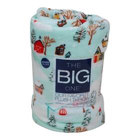 The Big One 400477603207 Oversized Plush Throw Blanket 5ft X 6ft Ski Village Green