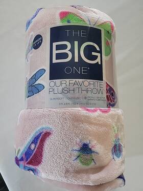 The Big One 400519078383 Oversized Plush Throw Blanket Butterfly And Moths 5ft 6ft Cozy