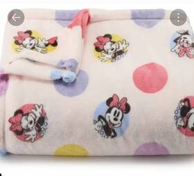 The Big One 400533971400 Minnie Mouse Blanket Plush Pink Polka Dots 60 X 72 Inches Extra Soft