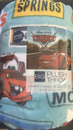 The Big One 400533971448 New Disney Pixar Cars Lightning Mcqueen 5x6ft Throw Blanket
