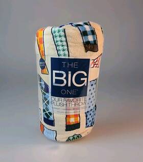 The Big One 400608980245 Mens Ties Neckties Print Plush Fleece Throw Blanket 5ftx6ft Dad Gift