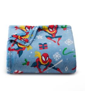 The Big One 400667222423 Spiderman Plush Throw Blue Blanket Super Hero 5ft X 6ft Christmas New
