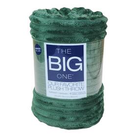 The Big One 400674549377 Oversized Plush Throw Blanket 5 Ft X 6 Green Textured