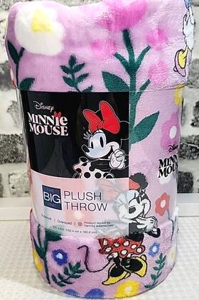 The Big One 400678311161 Disney Minnie/daisy Spring Decor Floral Supersoft Plush Throw Blanket 5x6 Ft