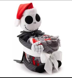 The Big One 400693251787 Jack Skellington Holiday Pillow Buddy And Throw Blanket Set By New