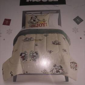 The Big One 400755875777 Disney Christmas Mickey Mouse Comforter And Sham Queen Full Set New
