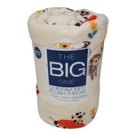 The Big One 400782893010 Oversized Plush Throw Blanket 5 Ft X 6 Polyester Love Fur All