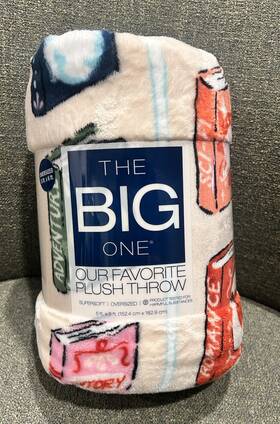 The Big One 400782893072 Book Club Books 5x6 Ft Oversized Plush Throw Blanket