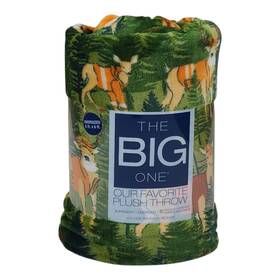 The Big One 400782893119 Oversized Soft Plush Throw Blanket 5ft X 6ft Deer Hunter Polyester