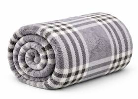 The Big One 400782893225 Oversized Plush Throw Blanket Charcoal Gray Plaid 60 X 72 Inches