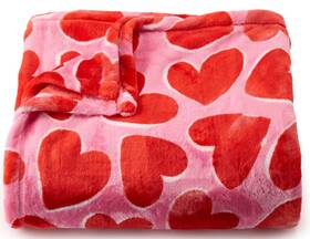 The Big One 400785955340 Valentines Day Hearts Red Pink Oversized 5x6 Ft Throw Blanket New
