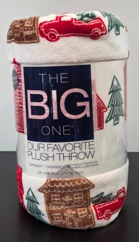 5hbouplth The Big One Oversized Plush Throw Blanket Holiday Design 5ft X 6ft Tawny Brown