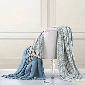The Comfort Colection 645470189925 Collection Two Pack Throw Set 100% Cotton Ivory And Purple