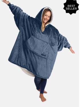 1281486g The Comfy Original Sherpa Lined Microfiber Fleece Wearable Blanket Hoodie