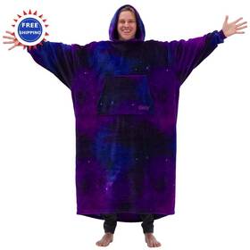 The Comfy 810066407558 Wearable Blanket Oversized Floor Length Lightweight Microfiber Fleece