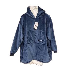 The Comfy 850008427183 Original Jr Kids Oversized Microfiber Sherpa Wearable Blanket Blue Nwt