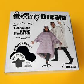The Comfy 850008427671 Dream Oversized Light Microfiber Wearable Blanket Soft 1 Size Black 904