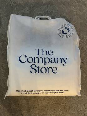 The Company Store 191691082847 New Full/queen Lacrosse Down Blanket In White 100% Cotton 209