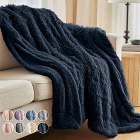 The Connecticut Home Company 840029616536 Co Throw Blanket For Couch Soft Luxury Decor Shag