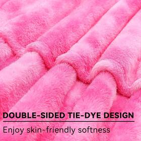 Bp-22 The Cozy Blanket Co Tie Dye Fleece Adults 40x50 Pink
