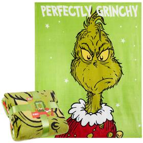 Grh24-3408 The Grinch Throw Blanket Soft And Warm Fleece Christmas Lightweight Fluff