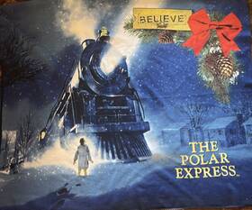 The Home Talk 313111723714 Thepolar Express Fleece Blanket Thermal Lightweight 50 X 58 Inches The Home Talk 313111723714 Thepolar Express Fleece Blanket Thermal Lightweight 50 X 58 Inches