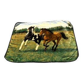 The Northwest Company 087918065901 Horse Throw Blanket Plush Fleece Persis Clayton Weirs Vintage