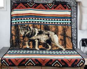 The Northwest Company 087918100121 Wolf Southwest Design Throw Blanket 50 Inch X 60