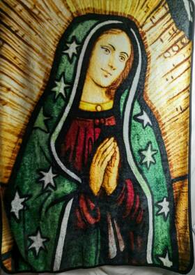 The Northwest Company 190604052885 Blessed Virgin Mary Throw Blanket Plush Religious 46 X 62