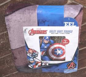 2020611 The Northwest Company 190604299662 Marvel Avengers Our Captain 46 Inch X 60 Silky Soft Throw #2020611