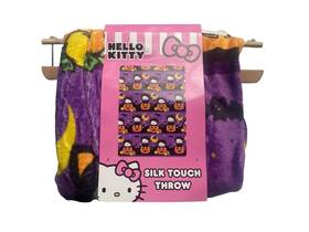 The Northwest Company 199124042642 Hello Kitty Halloween Silk Touch Throw Purple Kids Blanket 50x70in