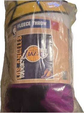 Nb.60y The Northwest Company Los Angeles Lakers Fleece Throw Polyester 50 X 60 In