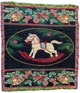 Rn79925 The Northwest Company Christmas Throw Blanket Tapestry Made In Usa 48x54 Plush