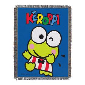 The Northwest Group 313020522590 Keroppi Wave Woven Tapestry Throw Blanket 48 Inch X 60