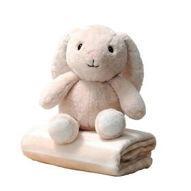 The Peanutshell 840309751131 Gift Set Adorable Fluffy Stuffed Animal Bunny Rabbit And Pink B